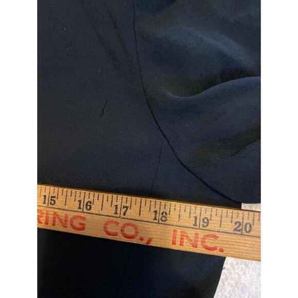 Talbots Women’s 12 Blazer Stretch Jacket Solid Black Button Down Long Sleeve - Picture 8 of 10